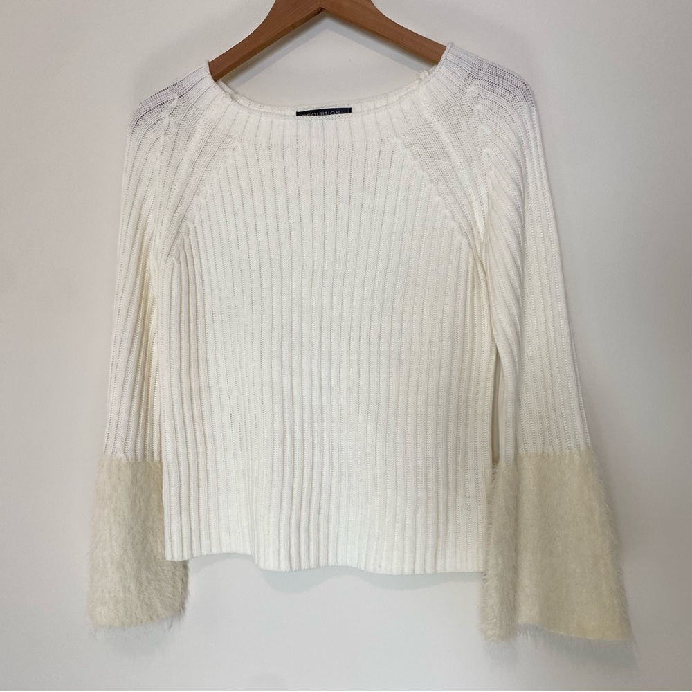 Furry Bell Sleeve Sweater